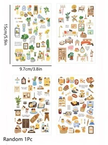 1入組隨機圖案貼紙 - 彩色 - 查看 6