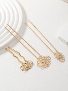 1 Phụ Nữ Kết Cấu Trang Trí Đính Hạt Kẹp Tóc Để Trang Trí Tóc - Vàng - Xem 4