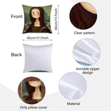 con estampado de figura Funda de cojín sin moderno de tela Funda de almohada decorativa para viviendo casa adorno - Multicolor - Ver 6