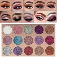 beauty glazed 15 Colors Eyeshadow, Glitters Shimmer Pigment Pressed Makeup Palette Eyes Cosmetic - 彩色 - 查看 4