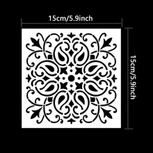 16pcs Painting Template Reusable Mandala Stencils, Laser Cut Painting Stencil Mandala Drawing Stencil - White - View 1