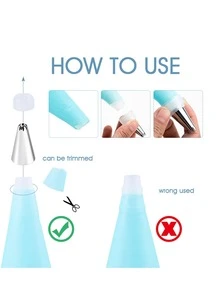 6 piezas Boquilla de tubería de acero inoxidable - Plateado - Ver 4