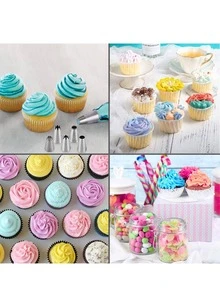 6 piezas Boquilla de tubería de acero inoxidable - Plateado - Ver 8