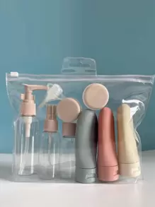 Travel Bottles Set for  Travel Size Containers Kit Portable Leak Proof Refillable Squeeze Cosmetic Airplane Essential Shampoo Hair Conditioner - Multicolor - View 2