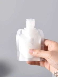 3入組旅行袋可再填充容器，用於化妝品、洗髮水、護髮素、乳液 - 白色 - 查看 4