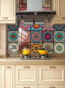 16入組曼陀羅圖案廚房貼紙 - 彩色 - 查看 5