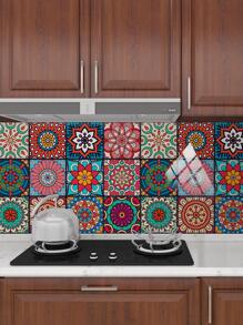 16入組曼陀羅圖案廚房貼紙 - 彩色 - 查看 2