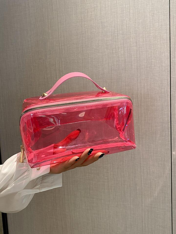 Pink Makeup Bag Clear