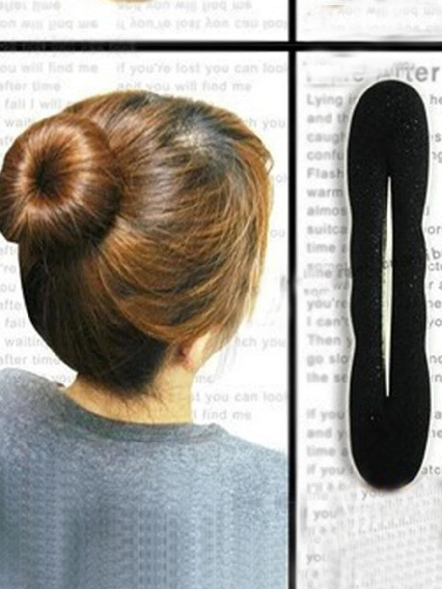 1 dây buộc tóc đơn giản cho nữ cho cuộc sống hàng ngày - màu đen - Xem 1