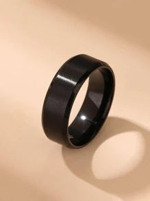 1 chiếc nhẫn tối giản thời trang dành cho phụ nữ để hẹn hò - màu đen - Xem 1