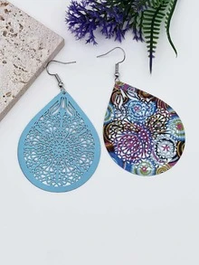 Đôi Bông Tai Giọt Nước Rỗng Bohemian Dành Cho Nữ Cho Kỳ Nghỉ - Nhiều màu - Xem 4