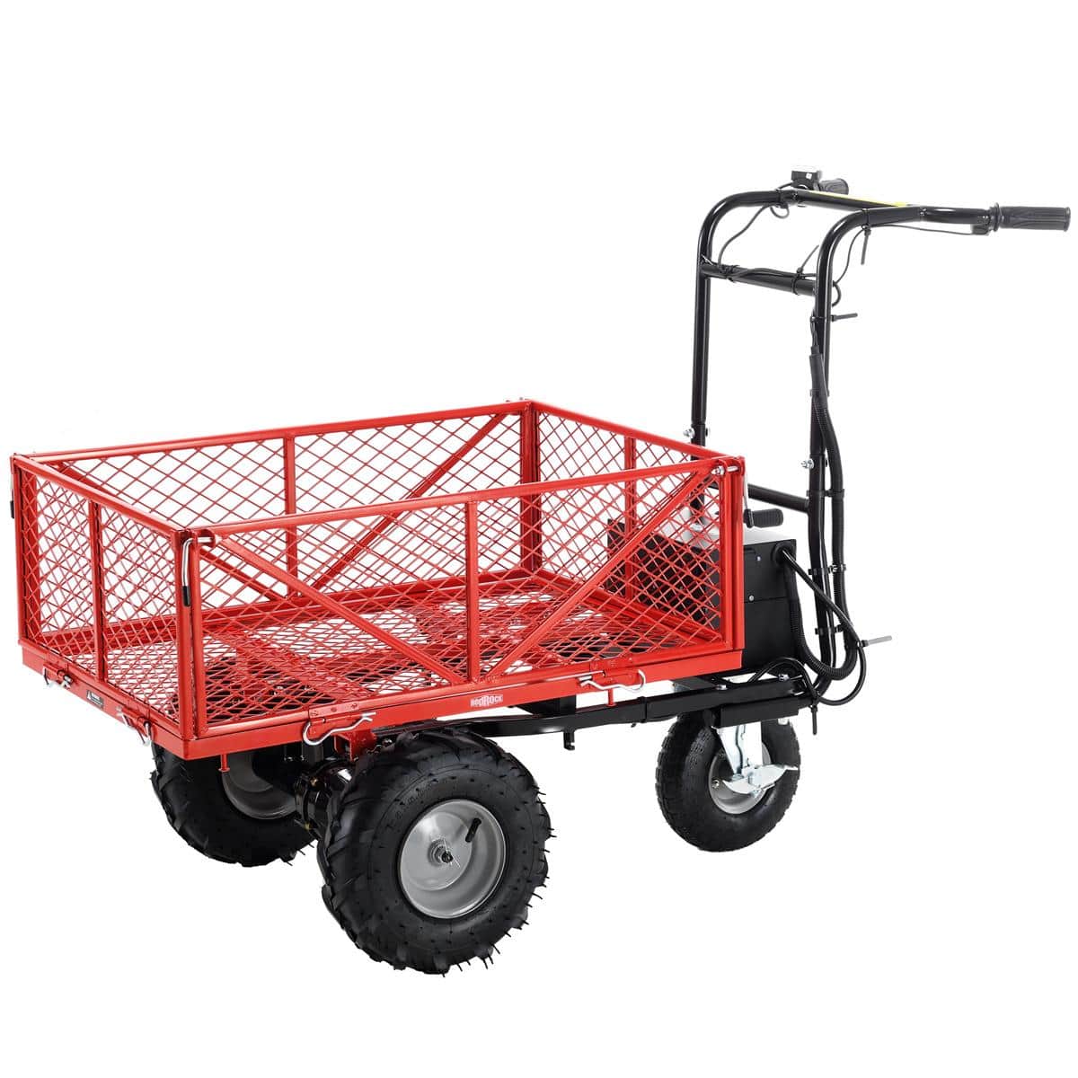 RedRock Wheelbarrow Utility Cart Electric Powered CartMaterial Hauler - Red - View 1