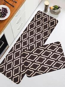1 pieza Alfombra para cocina estampado geométrico - Multicolor - Ver 1