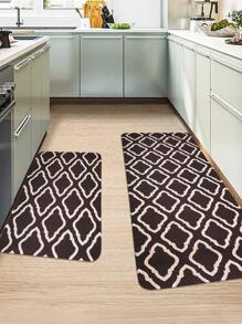 1 pieza Alfombra para cocina estampado geométrico - Multicolor - Ver 3