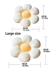 1pc Flower Design Chair Cushion, Modern Polyester Seat Pad For Home - Multicolor - View 6
