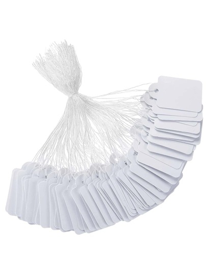 100 Pcs Price Tags With String Attached White Marking Tags Gift Tags With String Paper Price Labels Blank Labeling Tags Writable Display Tags For Pricing Gift Jewelry Clothing, 1.38 X 0.87 Inch,Christmas,School Supplies,Back To School