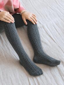 1雙女孩幾何細節褲襪適用於日常生活