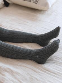 1雙女孩幾何細節褲襪適用於日常生活