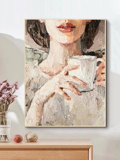 1入組人像圖案無框現代化學纖維無框畫牆面裝飾