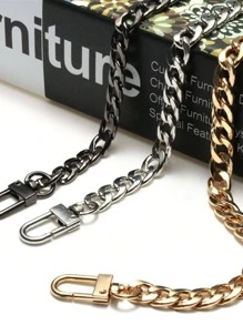Túi xách Dây đeo cho Túi đeo chéo Dây đeo có thể tháo rời DIY Handmade Tay cầm trên vai Dây xích thay thế kim loại Bộ phận túi Phụ kiện Túi hiện tại - Bạc - Xem 1