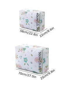 1pc Floral Pattern Quilt Storage Bag - White - View 2