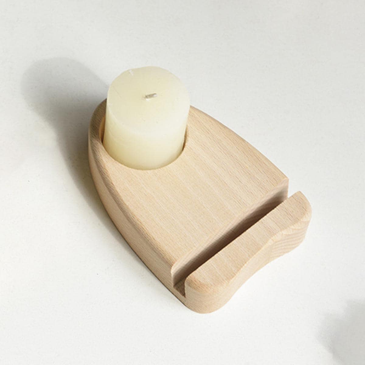1入組木頭燭臺 - 黃色 - 查看 1