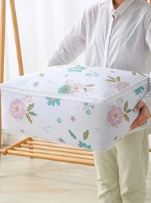 1pc Floral Pattern Quilt Storage Bag - White - View 10