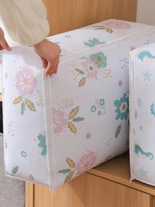 1pc Floral Pattern Quilt Storage Bag - White - View 8
