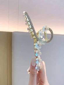 Kẹp Tóc Trang Trí Hoa - Vàng - Xem 4