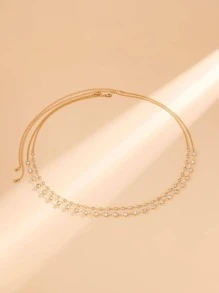 2 cái/bộ Chuỗi hạt trang trí thời trang cho phụ nữ để trang trí hàng ngày - Vàng - Xem 5