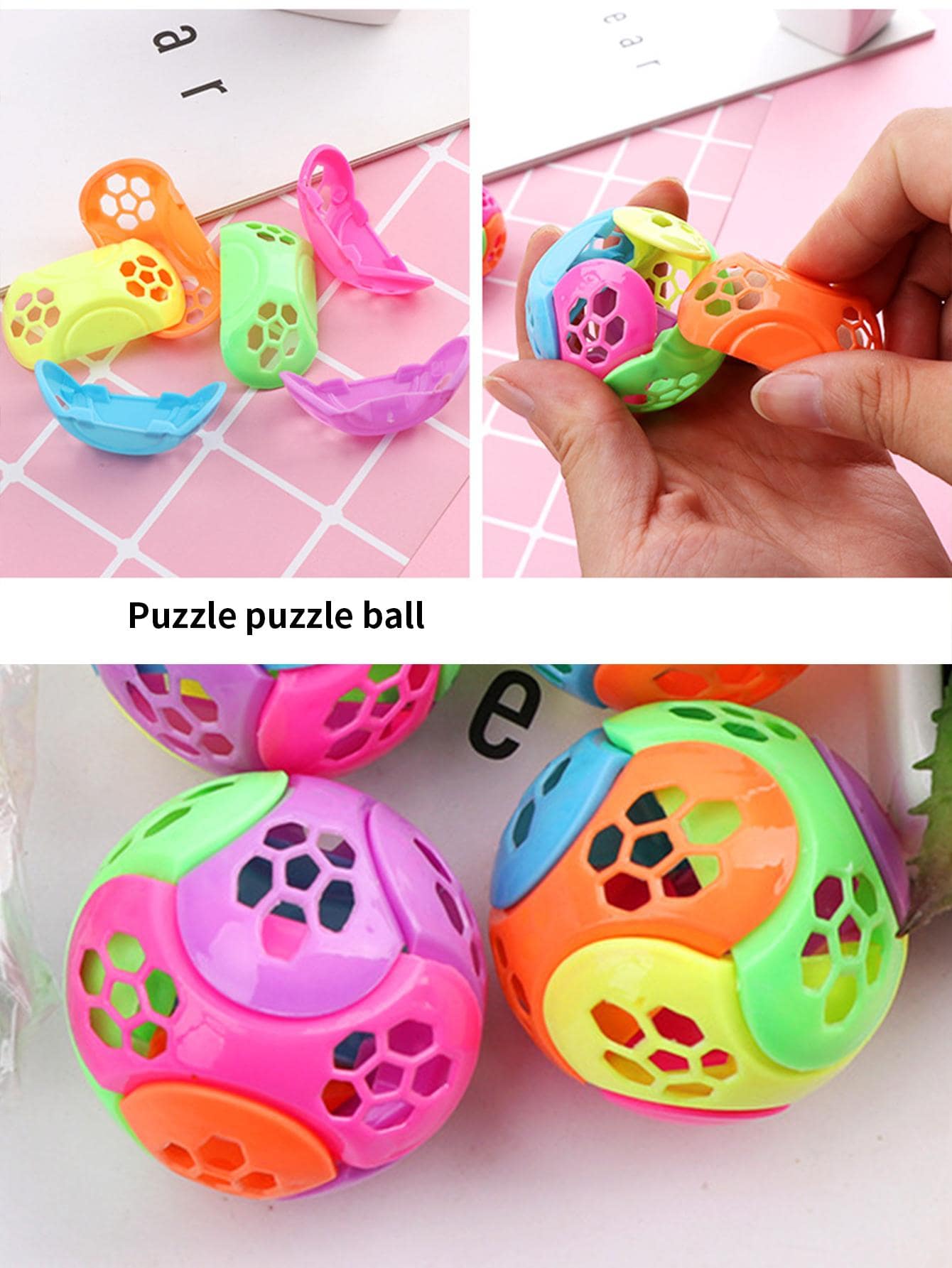 6pcs/set Creative Educational Assembly Ball Puzzle Toy For Kids, With