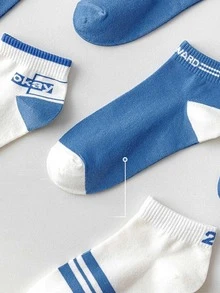 5 đôi Vớ mắt cá chân hình chữ cái cho nam - Nhiều màu - Xem 2