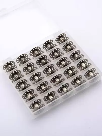 25pcs/Box Stainless Steel Sewing Machine Bobbin/Thread Core For Home Use