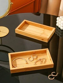 1pc Bamboo Jewelry Tray - Khaki - View 4
