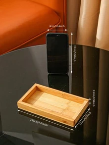 1pc Bamboo Jewelry Tray - Khaki - View 2