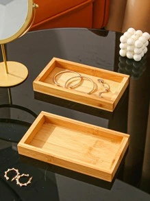 1pc Bamboo Jewelry Tray - Khaki - View 3
