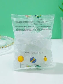 1 pieza Guijarro decorativo brillante en oscuro - Blanco - Ver 4