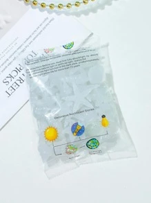 1 pieza Guijarro decorativo brillante en oscuro - Blanco - Ver 5