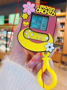 Accesorio de bolso con estampado de dibujos animados - Amarillo - Ver 2