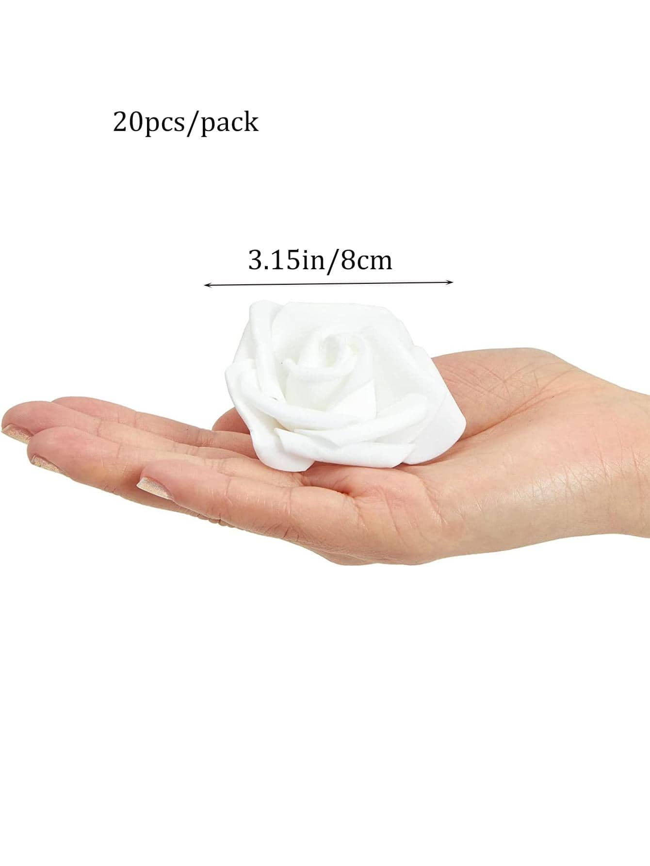 Artificial Flowers Roses Heads,20 Pcs Faux Flowers Real Looking Foam