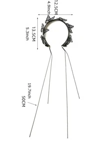 Băng đô trang trí hình bướm - màu đen - Xem 3