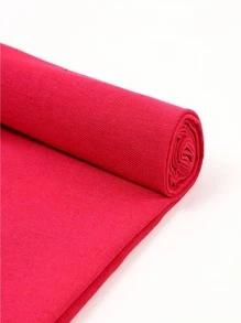 1 PC 50*150 cm Vải Lanh Màu Hồng-Nhìn Vải (Có Thể Được Sử Dụng Cho Vải Đính Kim Cương/Vải thêu/Cắt Mảnh Lớn) - Màu Hồng Tươi - Xem 1