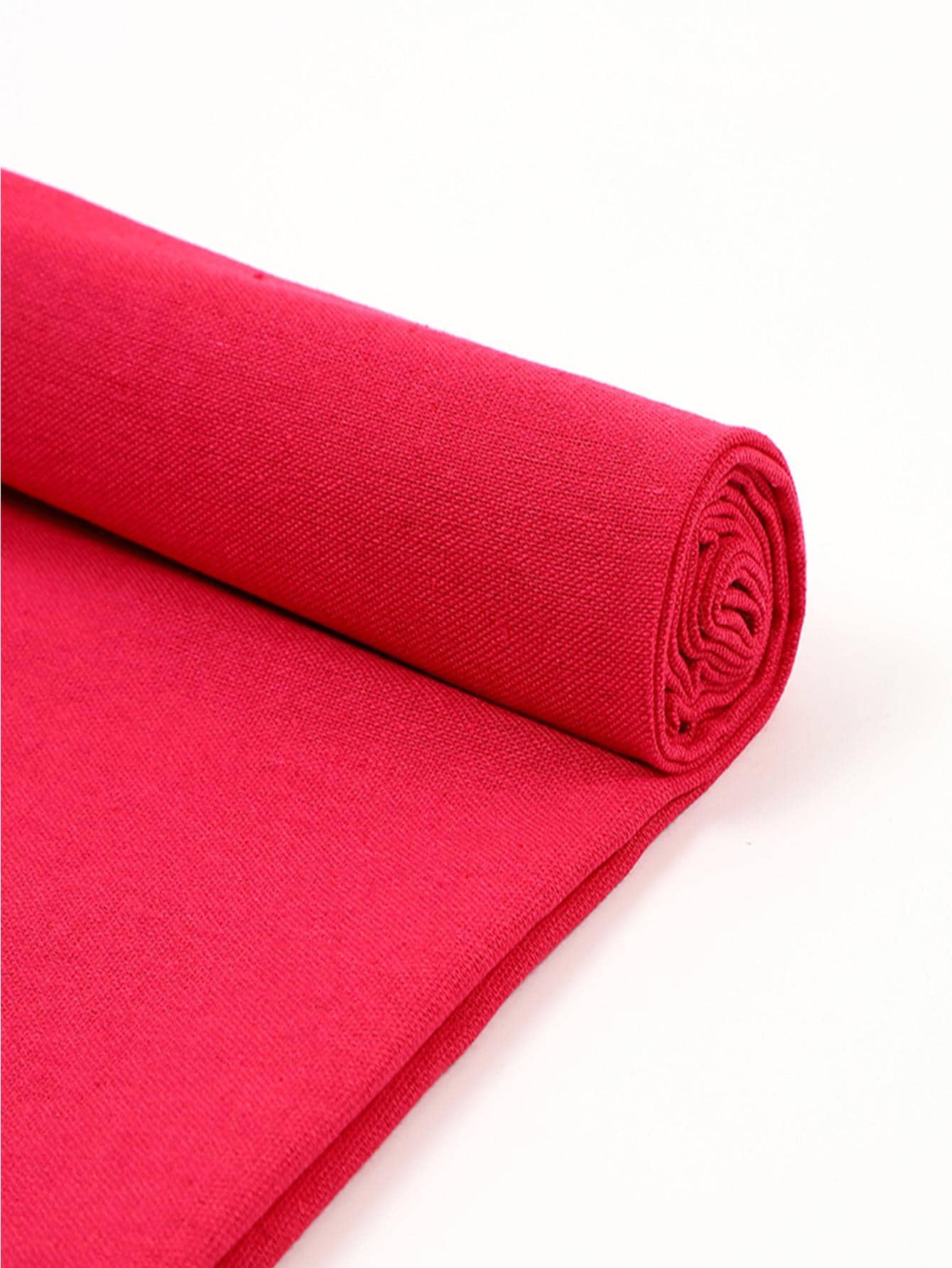 1 PC 50*150 cm Vải Lanh Màu Hồng-Nhìn Vải (Có Thể Được Sử Dụng Cho Vải Đính Kim Cương/Vải thêu/Cắt Mảnh Lớn) - Màu Hồng Tươi - Xem 1