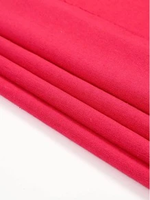 1 PC 50*150 cm Vải Lanh Màu Hồng-Nhìn Vải (Có Thể Được Sử Dụng Cho Vải Đính Kim Cương/Vải thêu/Cắt Mảnh Lớn) - Màu Hồng Tươi - Xem 4