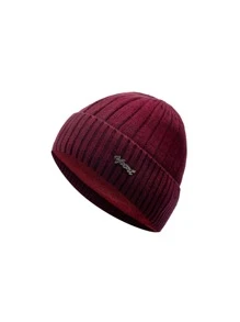 Gorro de invierno para hombre para usar a diario, regalo para amigo, casual - Burdeos - Ver 4
