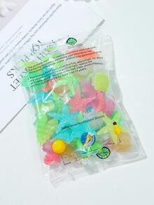 50pcs Starfish & Shell Shaped Glow In The Dark Decorative Pebble - Multicolor - View 5