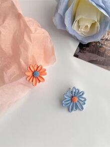 1 cặp bông tai đinh tán hợp kim kẽm thiết kế hoa thời trang dành cho phụ nữ để trang trí hàng ngày cho ngày lễ tình nhân - Nhiều màu - Xem 3