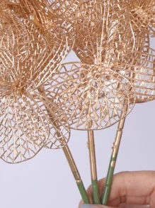 1 件编织蝴蝶兰单茎，适合卧室和客厅装饰 - 金色 - 查看 5