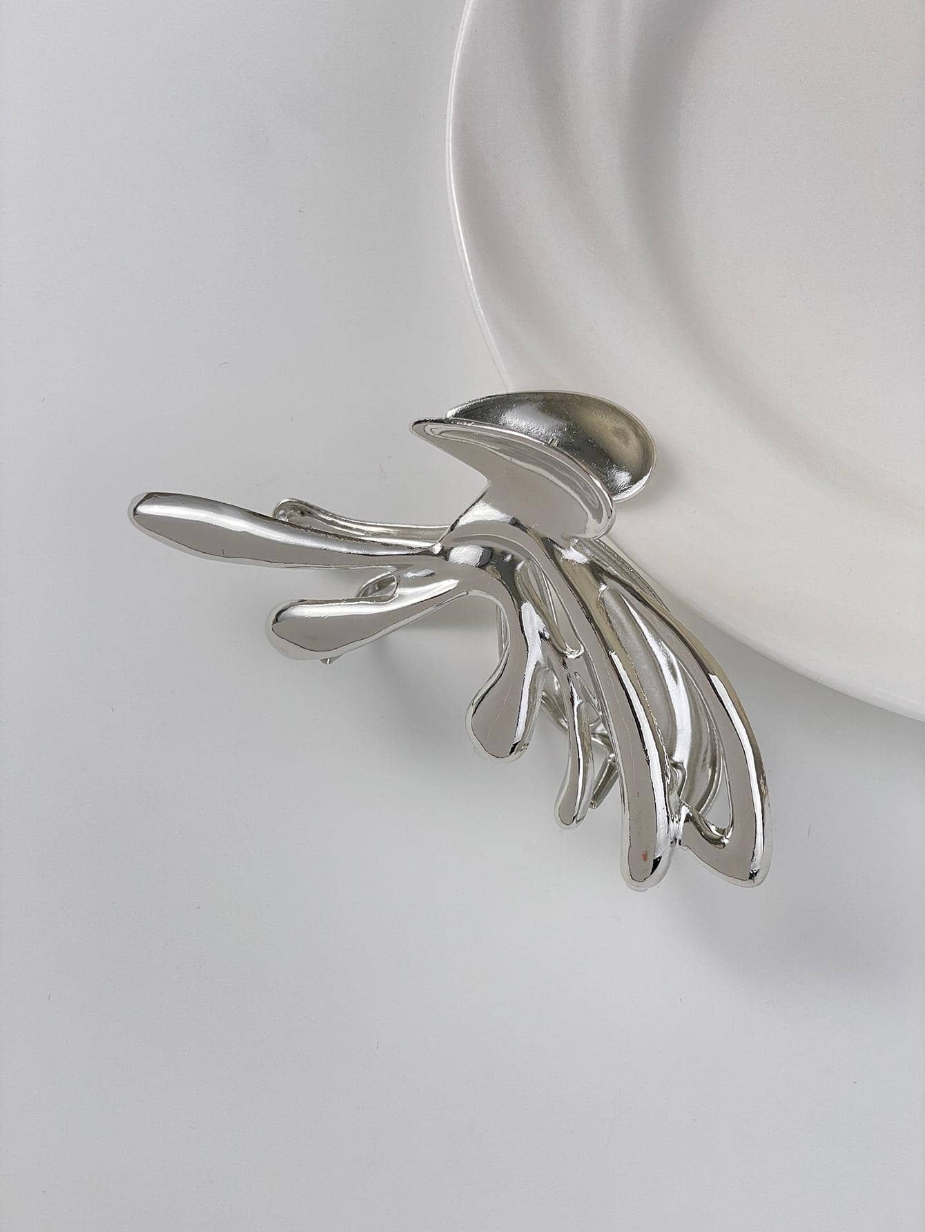 Butterfly Design Hair Clawhair Clip Hair Jaw Clip Hair Clamps - Silver - View 1