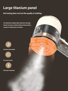 1pc ABS Garment Steamer, Modern Handheld Ironing Machine For Home - White - View 3